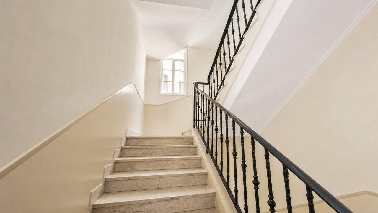 Salón pintado por Reuspint con pared terracota estilo mediterráneo en Reus